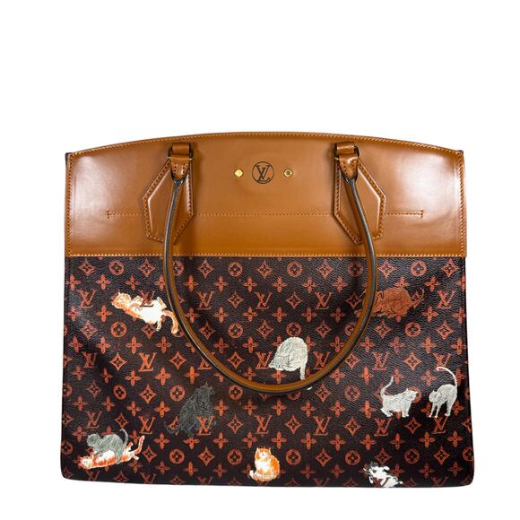 Louis Vuitton Catogram Steamer Cabas XXL tote cat bag Grace Coddington Monogram - Picture 3 of 16